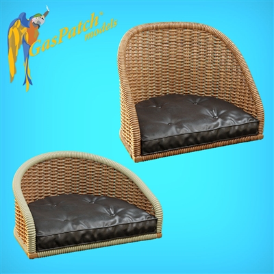 GasPatch 22-48251 - British Wicker Seat Full Back - Short and Tall No Leather Pad