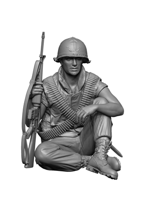 H3 Models 35103 - Vietnam War U.S. Rifleman, Sitting Position