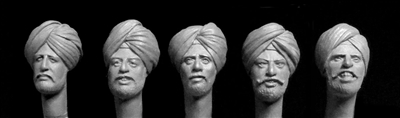 Hornet Heads HAH03 - Heads with Sikh Turbans