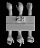 Hornet Heads HANDS02 - 3 Right, 3 Left Hands for 1/35 scale figures