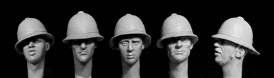 Hornet Heads HBH17 - Heads with WW1 to WW2 British Tropical/Ceremonial Helmets