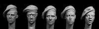 Hornet Heads HBH19 - British Late WW2 Heads with Berets with Option for Polish Paratroops