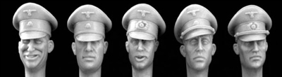 Hornet Heads HGH11 - German Officer Heads Wearing Schirmutz Cap SS and Army