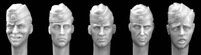 Hornet Heads HGH17 - Heads with SS Sidecaps (change insignia for WW 2 Luftwaffe or Navy)