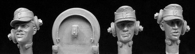 Hornet Heads HGH25 - German Army Panzer Crew Heads (3 heads, 4 earphone straps)