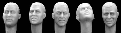 Hornet Heads HH03 - Bare Heads, European Features