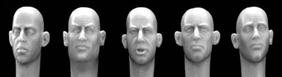 Hornet Heads HH12 - Bare Heads with Neutral Expressions