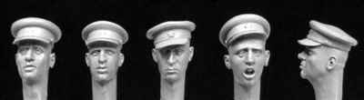 Hornet Heads HRH07 - Heads with Soviet WW2 Officer's Caps