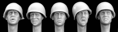 Hornet Heads HUH01 - Heads Wearing Plain US Helmets M1