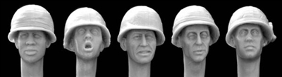 Hornet Heads HUH02 - Heads in US Helmets with Camouflaged Covers, Vietnam War
