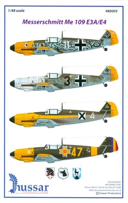 Hussar HSD-48005 - Messerschmitt Bf 109 E3A/E4