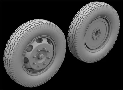 Hussar HSR-35068 - Opel Maultier Front Wheels with Spare
