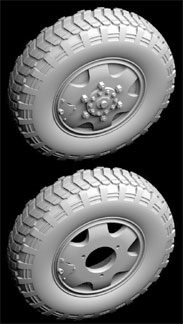 Hussar HSR-35090 - Sd.Kfz. 231/263 Wheels with Spare