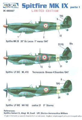 Italian Kits IK48007 - Spitfire Mk IX, Part 1, Limited Edition