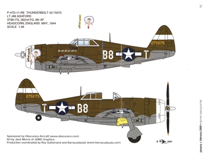 IPMS USA - P-47D-11-RE Thunderbolt 42-75075, Lt. Jim Ashford