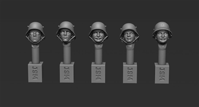 Jon Smith GSH02 - 1/32 German Head Set with Steel Helmet M16