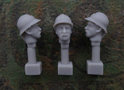 Jon Smith SH07 - 1/32 French Head - Adrian Helmet M1915 and Beard