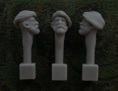 Jon Smith SH26 - 1/32 French Head - Chasseurs Alpins with Beret (full beard)