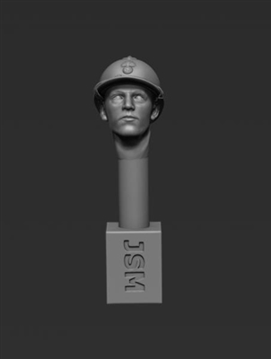 Jon Smith SH53 - 1/32 French Head - Adrian Helmet