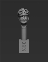 Jon Smith SH61 - 1/32 German Head - Prussian Driver with Field Cap M08 and Goggles
