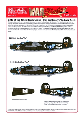 Kits-World KW148023 - B24s of the 486th Bomb Group - Phil Brinkman's "Zodiacs" Set 4
