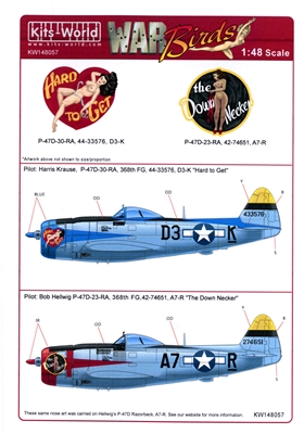 Kits-World KW148057 - P47 Thunderbolts of the 368th Fighter Group