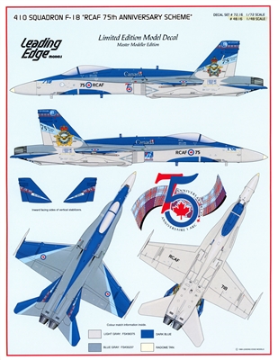 Leading Edge 48.16 - 410 Squadron F-18 "RCAF 75th Anniversary Scheme"