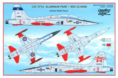 Leading Edge 48.50 - CAF-CF5d Aluminum Paint / Red Scheme