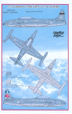 Leading Edge 48.84 -  T-33 Canada 2 Tone Grey "CF-18" Scheme