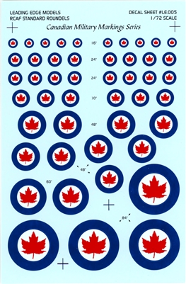 Leading Edge LEM-LE005 - RCAF Standard Roundels, Early 1950s-1960s (1/72 scale)