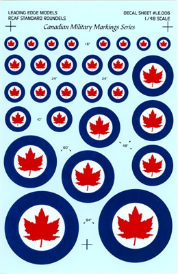 Leading Edge LEM-LE006 - RCAF Standard Roundels , Early 1950s-1960s (1/48 scale)