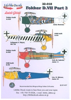 Lifelike Decals 32-018 - Fokker D.VII, Part 3