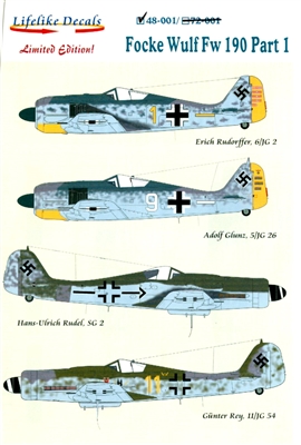 Lifelike Decals 48-001 - Focke Wulf Fw 190 Part I