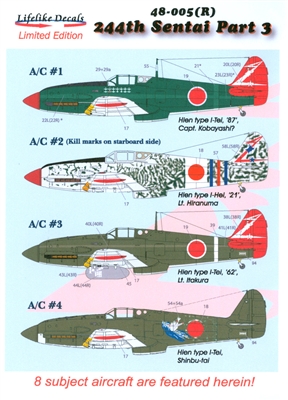 Lifelike Decals 48-005(R) - 244th Sentai, Part 3