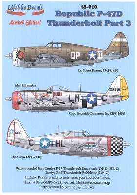 Lifelike Decals 48-010 - Republic P-47D Thunderbolt, Part 3