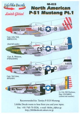 Lifelike Decals 48-015 - North American P-51 Mustang, Part 1