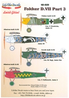 Lifelike Decals 48-029 - Fokker D.VII, Part 3