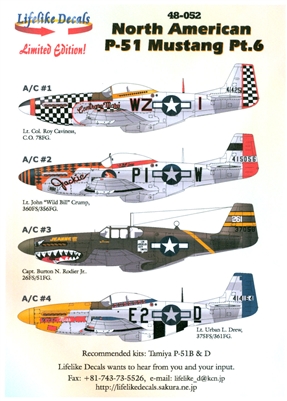 Lifelike Decals 48-052 - North American P-51 Mustang, Part 6