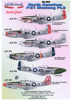 Lifelike Decals 48-060 - North American P-51 Mustang, Part 8