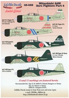 Lifelike Decals 48-062 - Mitsubishi A6M Zero Fighters, Part 2