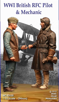 Model Cellar MC32020 - WW1 British RFC Pilot & Mechanic