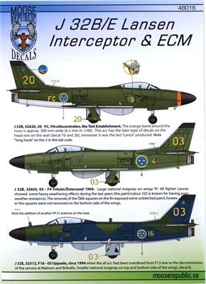 Moose Republic 48016 - J 32B/E Lansen Interceptor & ECM