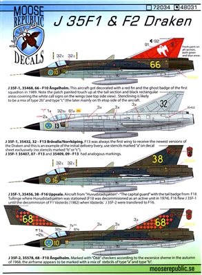 Moose Republic 48031 - J 35F1 & F2 Draken