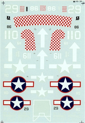 Microscale 48-0038 - F-4U Corsairs (VMF-214 G. Boyington, VF-117 J.G. Kepford, 2nd Marine Air Division, VF-84)