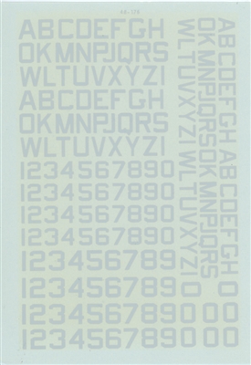 Microscale 48-0176 - U.S. ID Letters and Numbers
