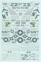 Microscale 48-0177 - A-7E's: US Navy Low Visibility Markings