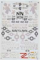 Microscale 48-0178 - A-7E's: US Navy Low Visibility Markings