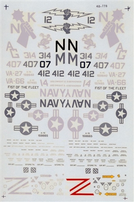 Microscale 48-0178 - A-7E's: US Navy Low Visibility Markings