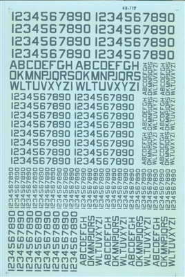 Microscale 48-0179 - U.S. ID Letters and Numbers