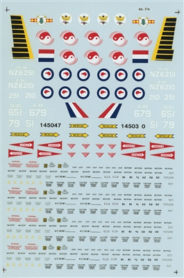 Microscale 48-0214 - TA/A-4S/K Skyhawk, "New Zealand / Singapore"